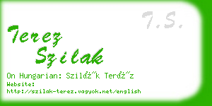 terez szilak business card